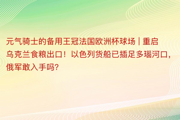 元气骑士的备用王冠法国欧洲杯球场 | 重启乌克兰食粮出口！以色列货船已插足多瑙河口，俄军敢入手吗？